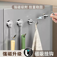 Magnetic Hooks Heavy Duty Refrigerator Magnets Swivel Magnetic Hangers for Storage, No Drilling Required