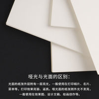 4K White Cardboard Single-Sided Glossy Matte Paper Sculpture Craft Mat Board Hard Thick