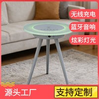 Multi-functional Wireless Charging Smart Side Table with Bluetooth Speaker, Nightstand, Coffee Table