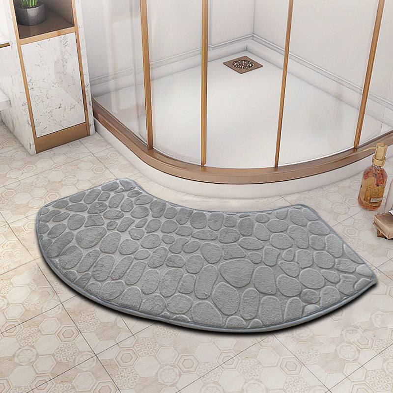 Non-Slip Absorbent Sector Shower Mat for Bathroom