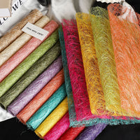 Crinkled Fiber Paper for Floral Arrangements and Gift Wrapping