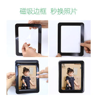 Magnetic Silicone Photo Frame Wall Sticker for Certificates and Pictures, Punch-Free Self-Adhesive