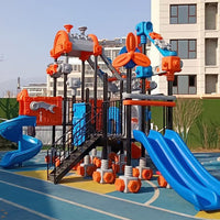 Outdoor Plastic Playground Slide for Kids, Indoor/Outdoor Rotary Slide for Kindergarten and Parks