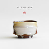 Handmade Japanese Style Ceramic Matcha Bowl with Bamboo Joint Design