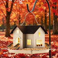 Solar-Powered Hanging Bird Feeder for Outdoor Garden and Yard Decoration