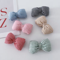 Children's DIY Hair Accessories Fabric Plaid Bowknot Material for Clothing Shoes Socks Embellishments