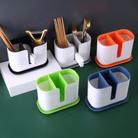Multifunctional Kitchen Utensil Holder with Drainer for Chopsticks and Cutlery