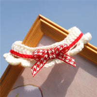 Pet Knitted Scarf Collar with Bow Tie for Cats and Dogs - Teddy, Pomeranian
