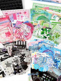 Anime Manga Style DIY Ita Bag Material Set with Ribbon, Stickers, and Background Paper