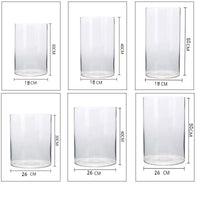 Cylindrical Glass Fish Tank for Desktop, Small Aquarium for Home and Office