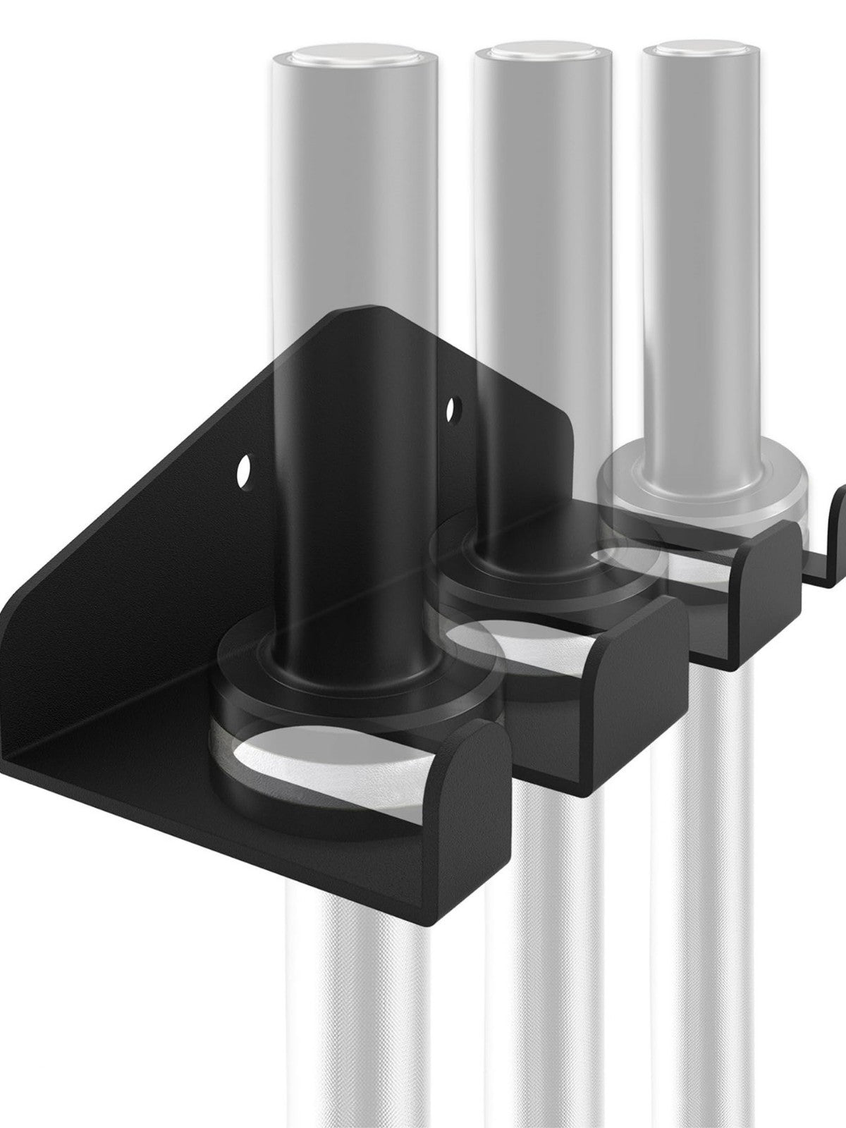 Vertical Wall-Mounted Barbell Storage Rack for Home Gyms