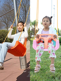 Kids Indoor Outdoor Swing Chair with Rope and Hooks for Babies and Children