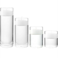 Nordic Style Clear Glass Candle Holder Cylindrical Aromatic Candle Cup for Wedding & Dining Decor