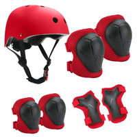 Kids' 7-Piece Roller Skating Scooter Cycling Protective Gear Set with Helmet