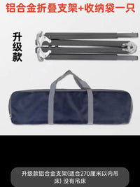 Portable Aluminum Alloy Folding Hammock with Mosquito Net for Outdoor Camping and Indoor Use