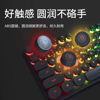 Wired Punk Mechanical Feel Gaming Keyboard and Mouse Combo with Headset for PC Esports
