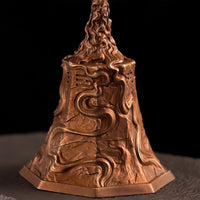 Taoist Sanqing Bell Ornament, Engraved Craft Zen Decor, Gift for Elders