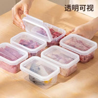 Food Grade PP Refrigerator Storage Containers with Lids - Microwave Safe Freezer Organizer for Meat and Food Prep