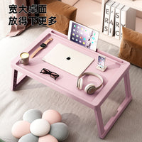 Foldable Bed Desk for Laptop and Study, Portable Dorm Room Table, No Assembly Required