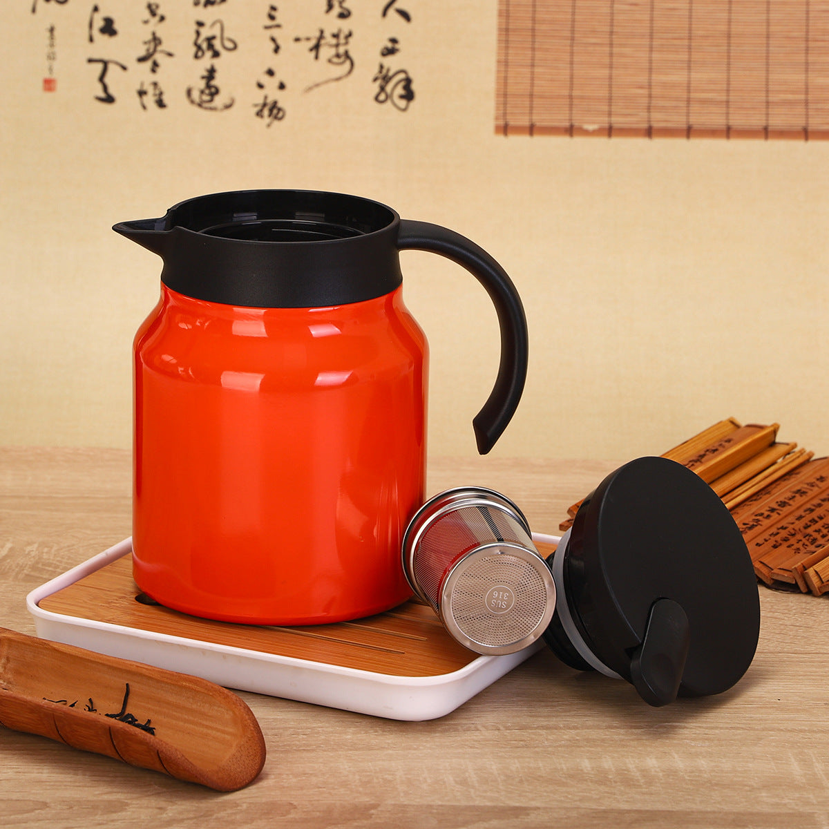 New 316 Stainless Steel Insulated Tea Infuser Bottle with Tea-Water Separation, Large Capacity