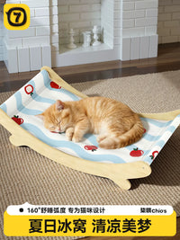 Pet Cooling Mat Lounger for Cats and Small Dogs, Scratch-Resistant Summer Ice Pad Bed
