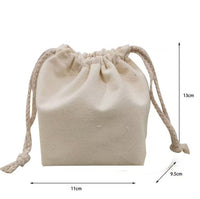 Blank Cotton Canvas Drawstring Bags for Shopping & Storage, Customizable with Logo