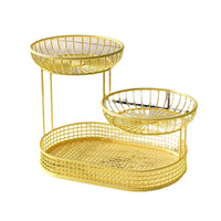 Multi-layer Wrought Iron Fruit Basket for Kitchen and Dining Table