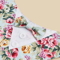 TANPOPO Floral Pet Bandana with Hook and Loop Fastener for Small to Large Dogs