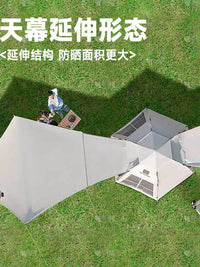 Explorer Outdoor Hexagonal Pop-Up Camping Tent & Tarp Combo with UV Protection for 5-8 People