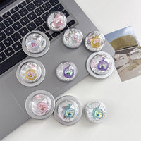 Korean Pop-Up Phone Grip with Magnetic Mount and Stand, Bubble Tea Design