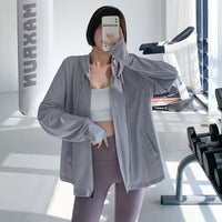 Plus Size Ice Silk Sun Protection Hoodie for Women, Loose Fit UV Protection Jacket