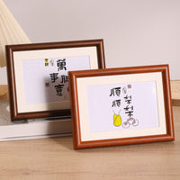 Solid Wood Photo Frame New Chinese Style Calligraphy Wall Hanging Picture Frame for 6-10 Inch Photos