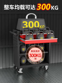 Heavy-Duty Rolling Tool Cart with Multiple Drawers and Top Lid for Workshop Garage