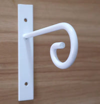 Wrought Iron Wall-Mounted Planter Hook for Outdoor Balcony Hanging Baskets and Bird Cages