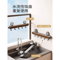 Suction Cup Retractable Towel Rack for Bathroom, Punch-Free Wall-Mounted Clothes Hanger and Storage Shelf