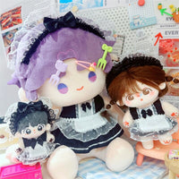 Cotton Doll Maid Outfit Dress with Apron for 10cm-40cm Dolls