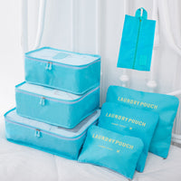Travel Storage Organizer Bags Set - Portable Luggage Packing Cubes for Clothes