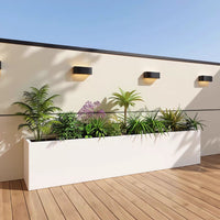 Durable Metal Planter Box for Outdoor Garden and Commercial Spaces - Iron Art Landscape Flower Bed