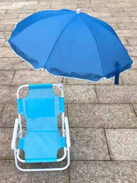 Portable Folding Beach Chair with Adjustable Sun Umbrella for Kids