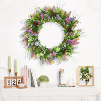 Artificial Daisy Eucalyptus Wreath for Door Decor and Wedding Decoration