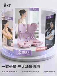 BKT Ergonomic Lumbar Support Cushion for Office Chair and Car Seat, Posture Corrector Backrest
