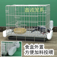 Large Double-Layer Pigeon Breeding Cage with Feeder and Nest Box