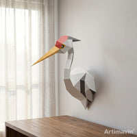 DIY 3D Paper Crane Wall Hanging Art Kit - Minimalist Ins Style Entrance Decor