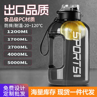 Large Capacity Sports Water Bottle with Straw and Handle, Leakproof Tritan Hydration Jug for Gym and Outdoor Activities