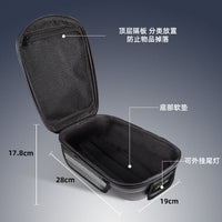USB Rechargeable Bike Rack Bag with Light, Quick Release Hard Shell Rear Seat Bag for Mountain Bikes