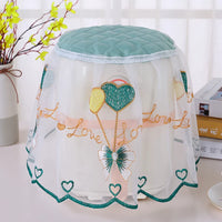 Air Fryer Dust Cover with Lace Embroidery for Kitchen Appliances