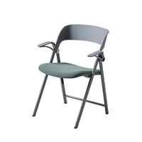 Foldable Portable Plastic Chair with Backrest for Home Office Training and Outdoor Use