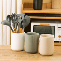 Ceramic Kitchen Utensil Holder Large Capacity Cutlery Storage Caddy