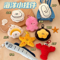 Ocean Animal Plush Keychain Pendant for Backpacks and Bags