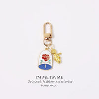 The Little Prince Rose Crown Alloy Keychain Pendant for Bags and Cars